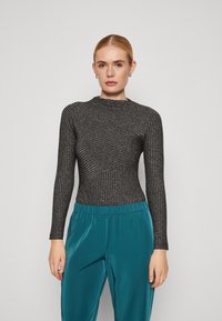 AllSaints GIA SPARKLE BODYSUIT - Topper langermet - dark silver