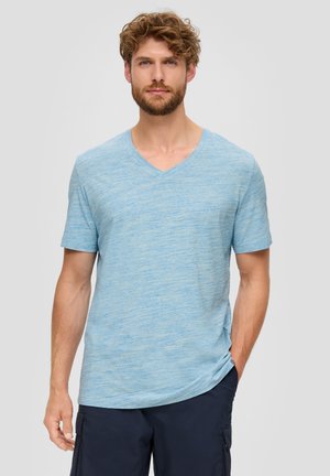 MELIERTES MIT V-AUSSCHNITT - T-Shirt basic - pastelltürkis