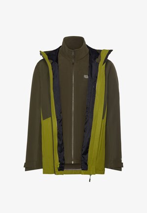 Jack Wolfskin, STONETRAIL 3IN1 JKT M - Hardshell jacket - khaki green