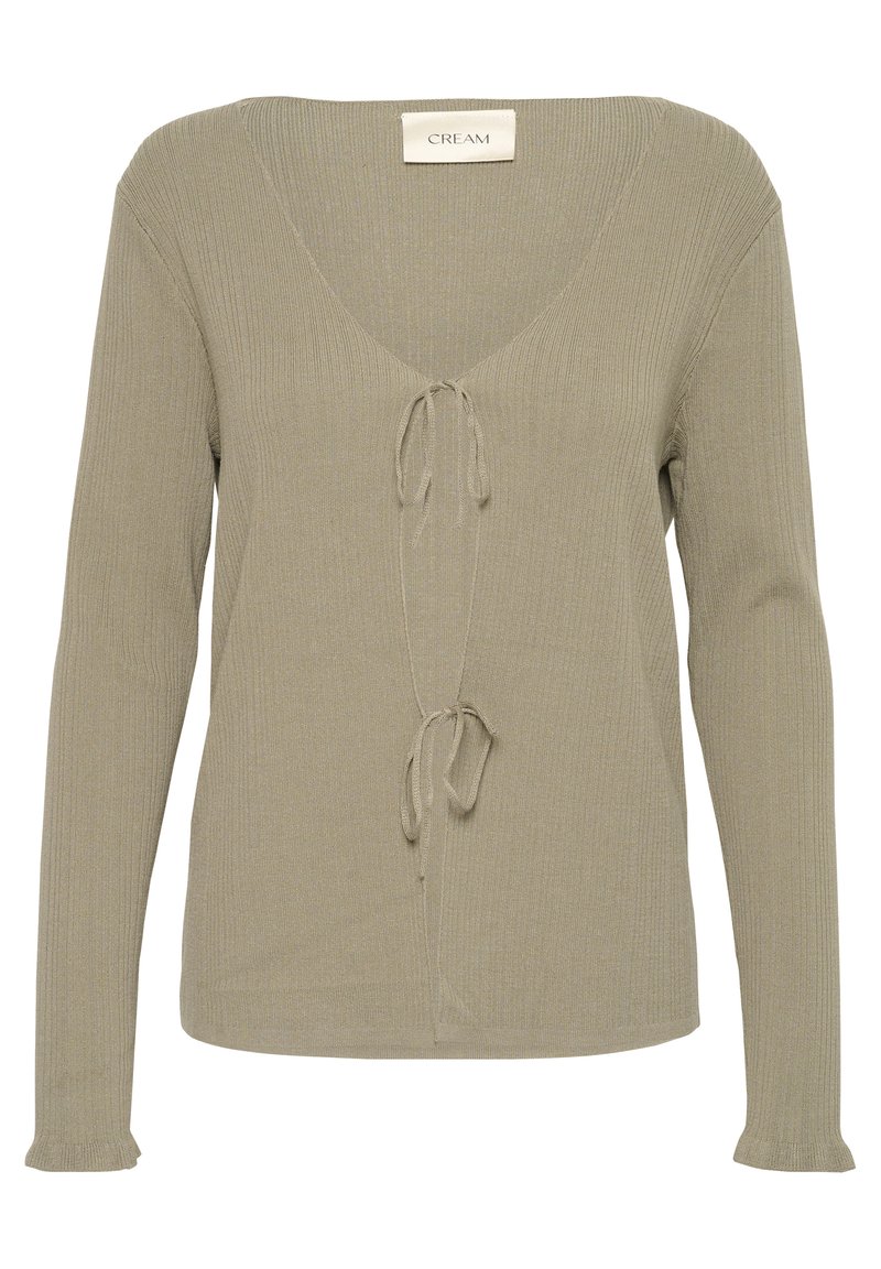 Cream Vest groen gemêleerd