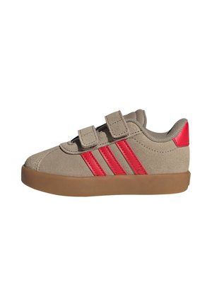 adidas Sportswear VL COURT 3.0 - Baby shoes - blanch cargo   pure ruby   gold metallic