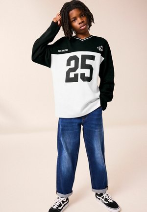 Next VARSITY REGULAR FIT - Maglietta a manica lunga - black white