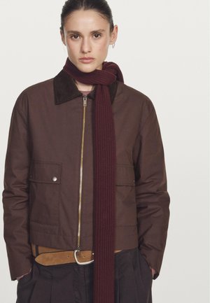 Massimo Dutti WITH CORDUROY COLLAR DETAIL  - Light jacket - bordeaux