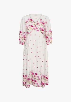 Kaffe Curve, KCROSA MIDI DRESS - Robe de jour - white rose border flower