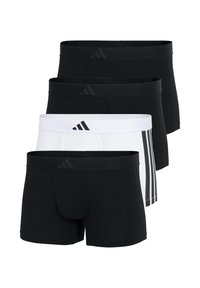 Sett med fyra par herrboxershorts i svart och vitt. Har elastiska midjeband med logotyp, slätt tyg och figurnära design.