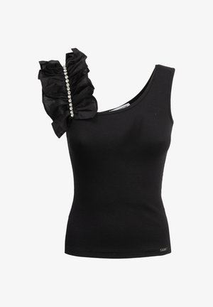 INFLUENCER, EMBELLISHED SHOULDER - Débardeur - black