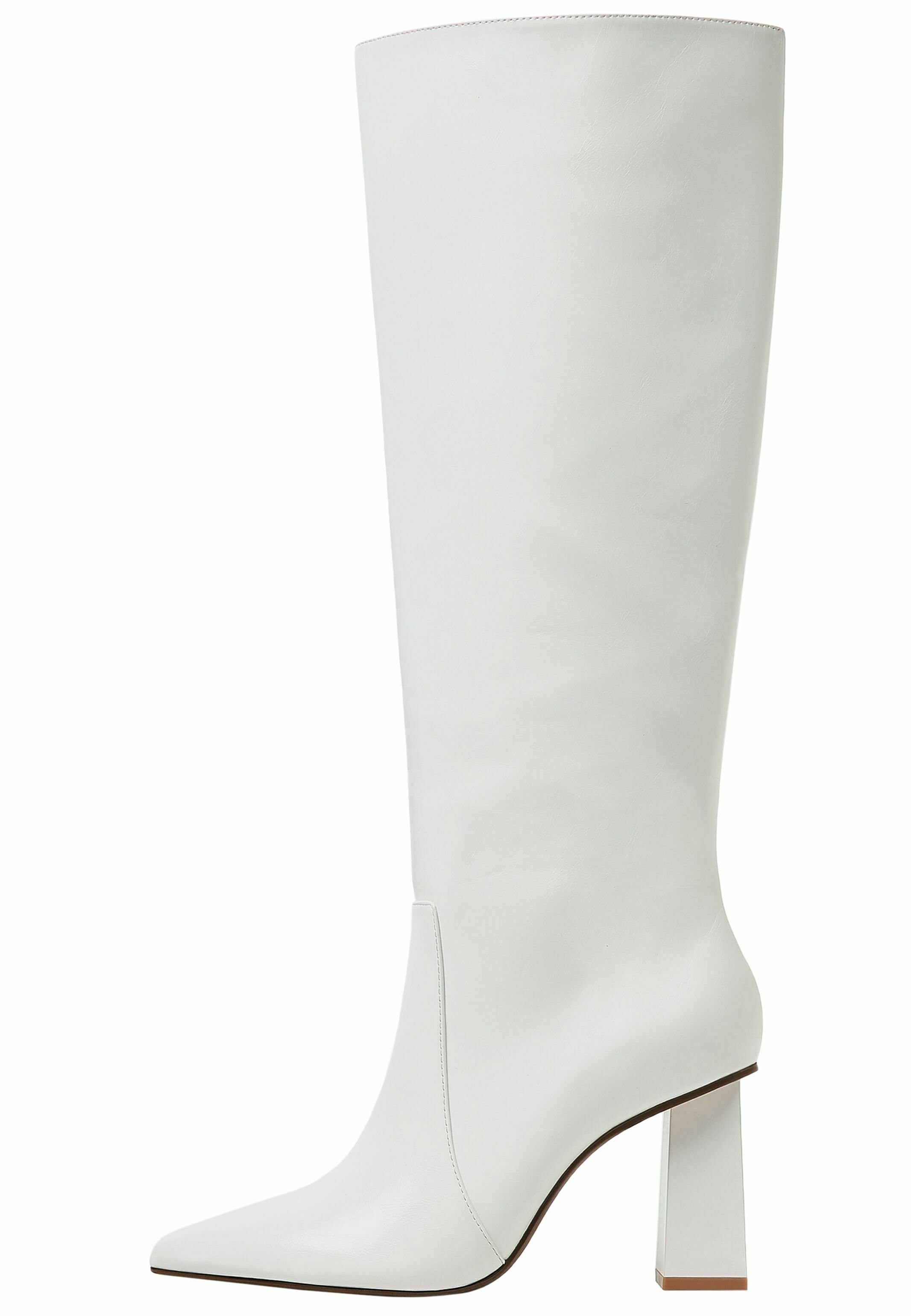 Bershka Laarzen met hoge hak - white/wit - Zalando.nl