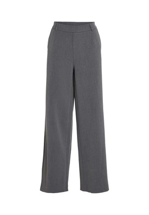 VILA, VIVARONE HW WIDE PANT - NOOS - Παντελόνι - medium grey melange