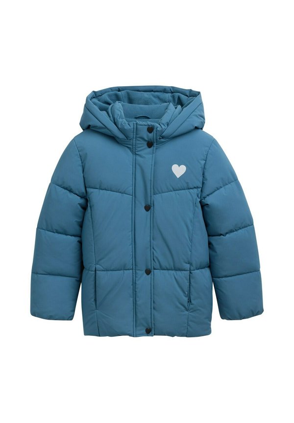 PUFFER MIT REFLEKTIVEN PRINTS - Winterjacke - dusty petrol