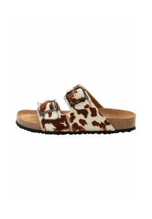 Mules - white/brown