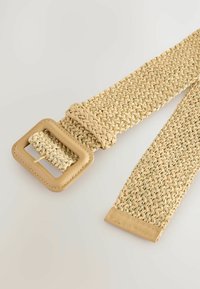 WIDE  - Pletený opasok - natural gold