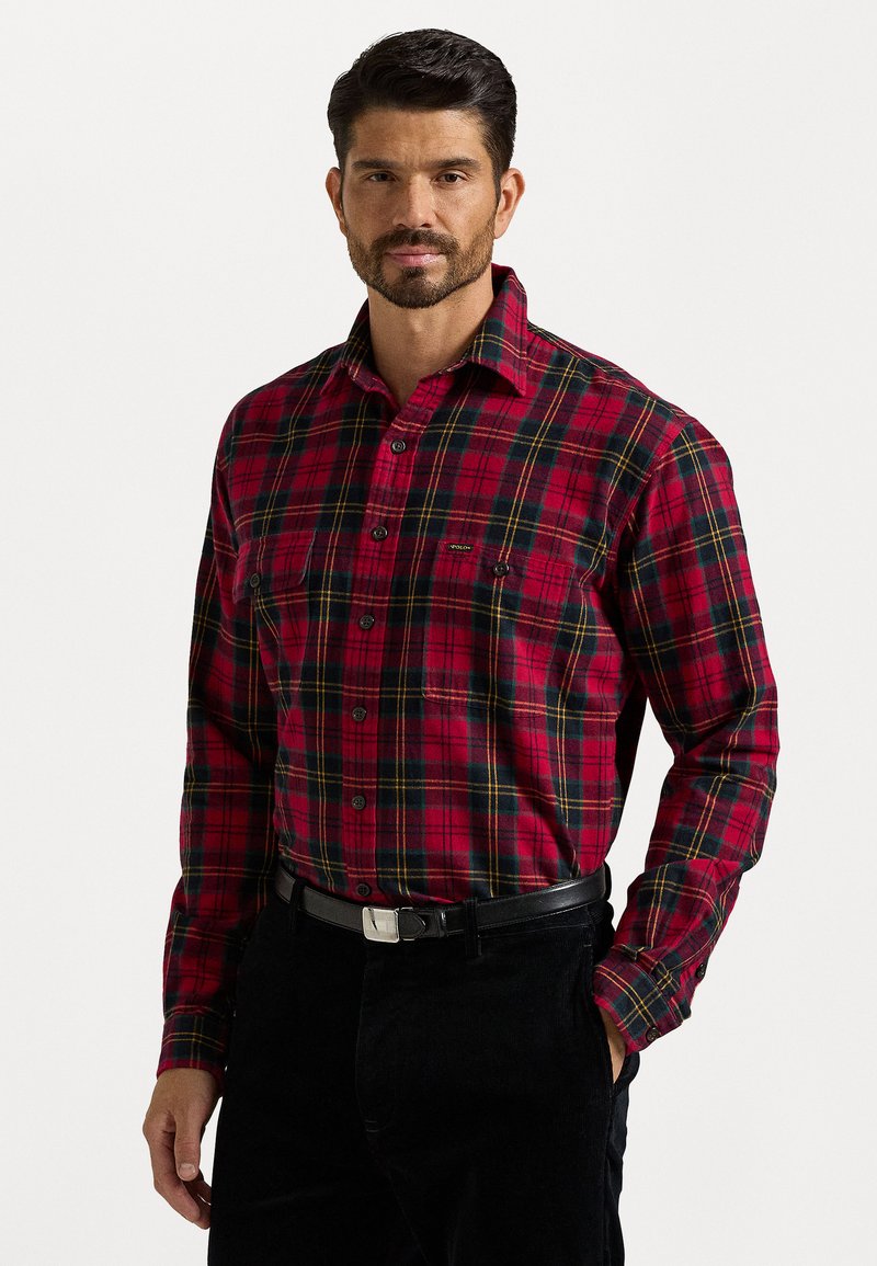 Polo Ralph Lauren Big & Tall BRUSHED OXFORD WORKSHIRT - Camicia - red/black multi