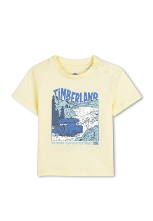 KURZÄRMELIGES - Print T-shirt - jaune pale