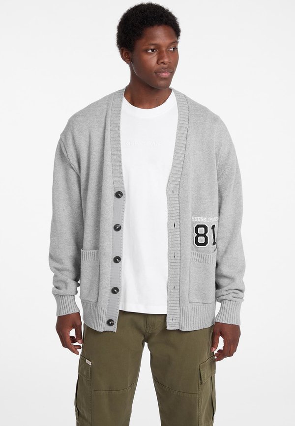 PATCH - Strickjacke - grau