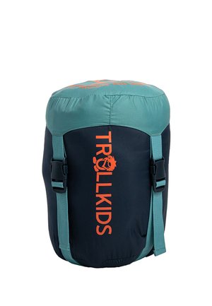 TROLLKIDS, SLEEPING BAGS UNISEX - Sleeping bag - dark navy/dusky turquoise/glow orange