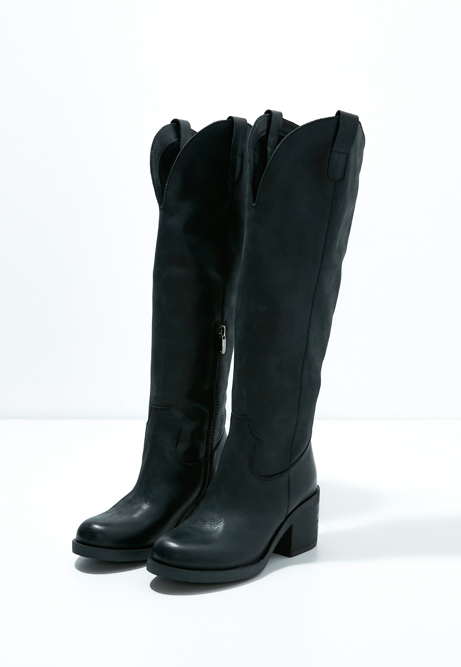 Cowboylaarzen met hoge hak krokoprint | Silhouette