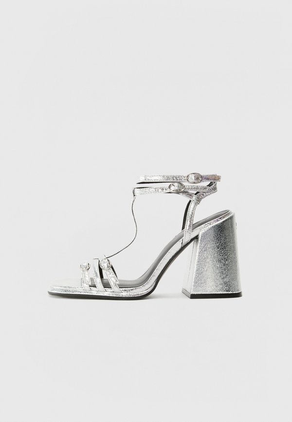KIORA - Ankle cuff sandals - silver