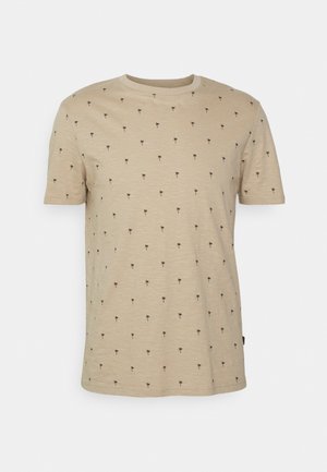 T-shirt med print - beige