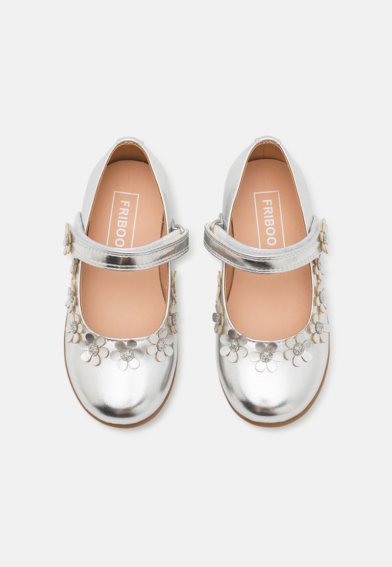 Friboo - Ankle strap ballet pumps - silver, Enlarge