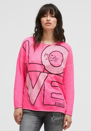 Soccx, SOCCX FEINSTRICK-PULLOVER MIT LOVE-ARTWORK - Jumper - rosy neon