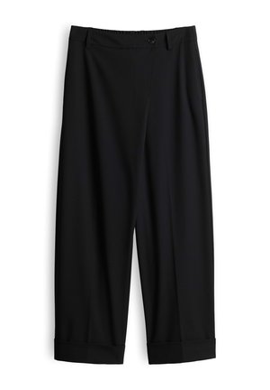 OPUS, RELAXED TURN-UP FIT - Trousers - black