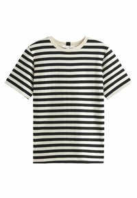 HEAVYWEIGHT SHORT SLEEVE CREW NECK STANDARD - T-shirt con stampa - black ecru white stripe