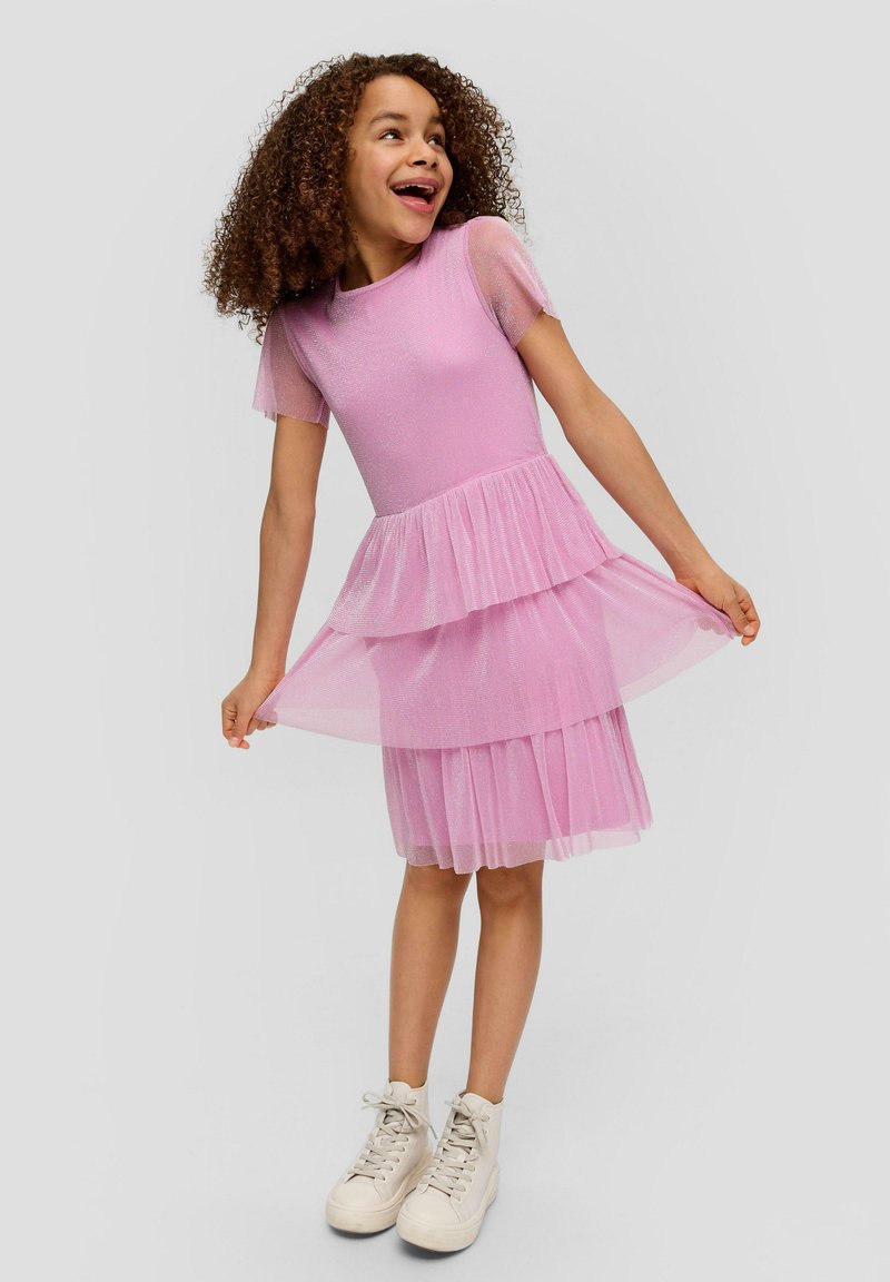 s.Oliver MIT VOLANTS - Cocktailkleid/festliches Kleid - pink