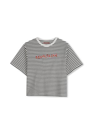 SHORT SLEEVES - T-shirt print - off white  black