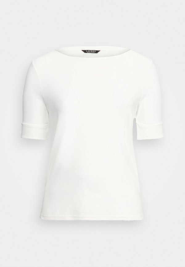 STRETCH COTTON BOATNECK TOP - Basic T-shirt3