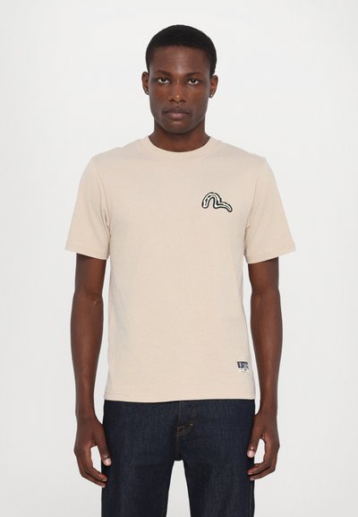 Evisu TOTEM DARUMA TEE - T-shirt imprimé - taupe
