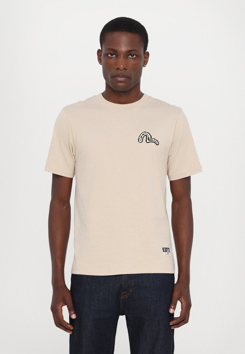 Evisu TOTEM DARUMA TEE - Tričko s potlačou - taupe
