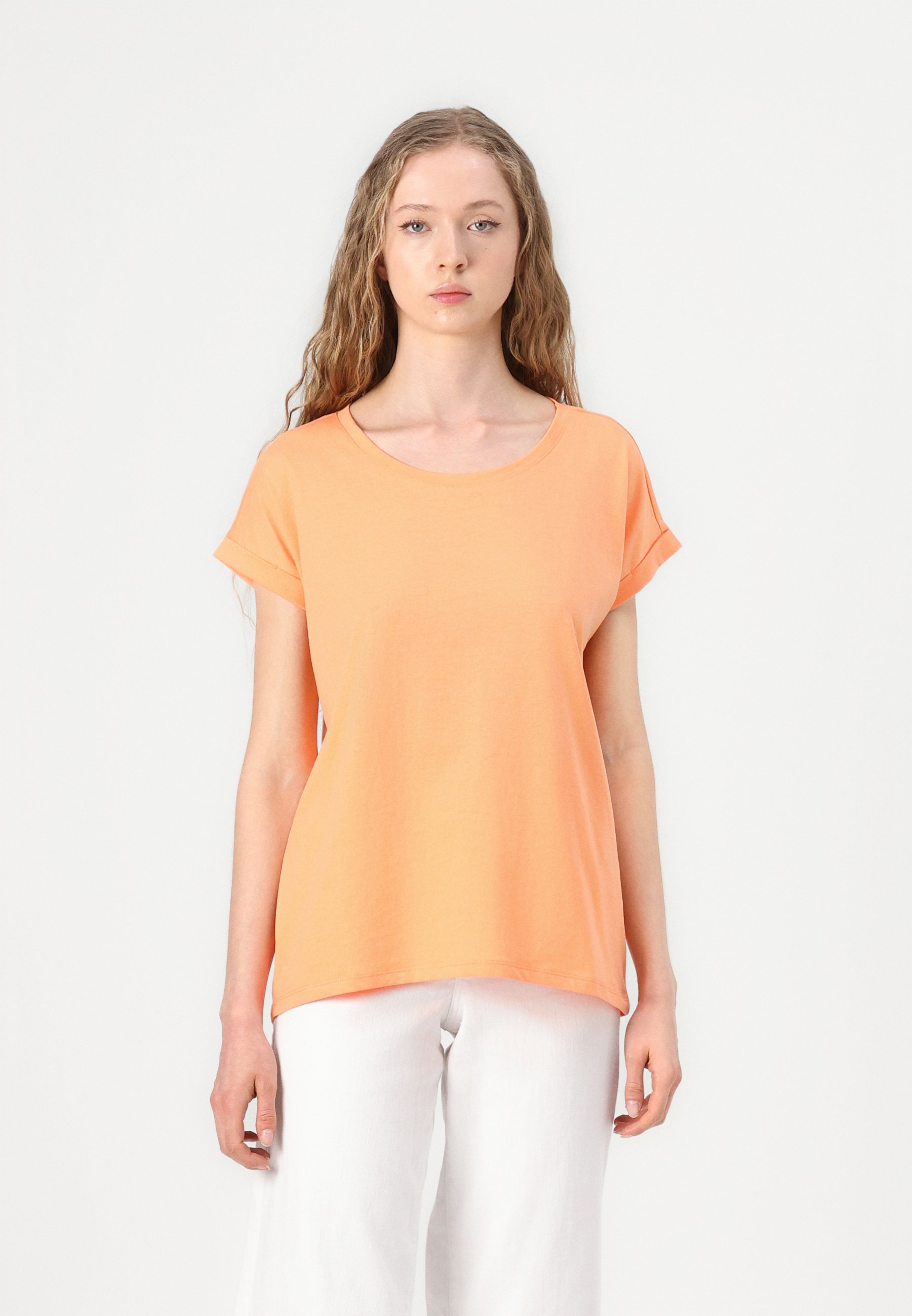 VILA VIDREAMERS NEW PURE - T-shirt basic - cadmium orange/oranje