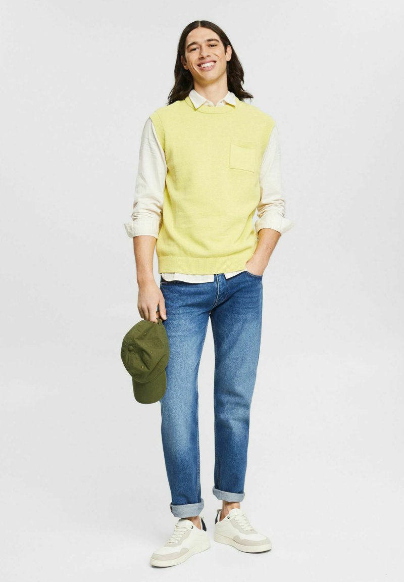 Herren Strickjacken | edc by Esprit Strickpullover yellow/gelb - PM74663 Herren Strickjacken | edc by Esprit Strickpullover yellow/gelb - PM74663