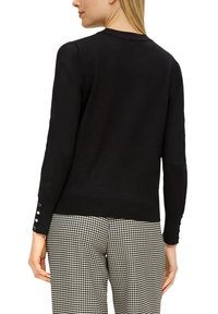 s.Oliver MIT ZIERKNÖPFEN - Strickpullover - schwarz