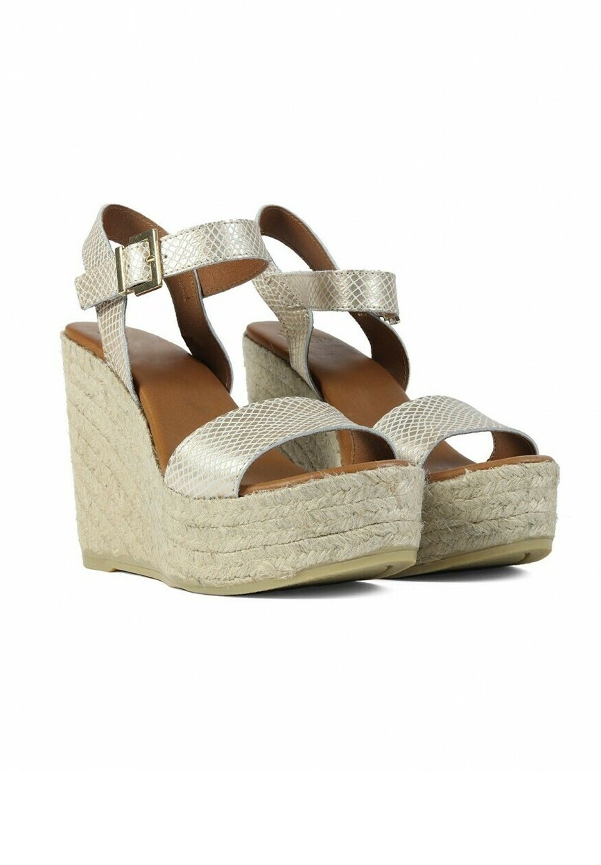 Un Paso Más Sandalias de cuña - dorada/dorado - Zalando.es