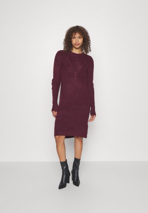 ONLY Tall ONLCYRUS BUTTON DRESS - Φόρεμα-πουλόβερ - maroon