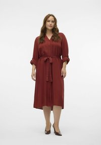 Vero Moda Curve Skjortekjole - fired brick