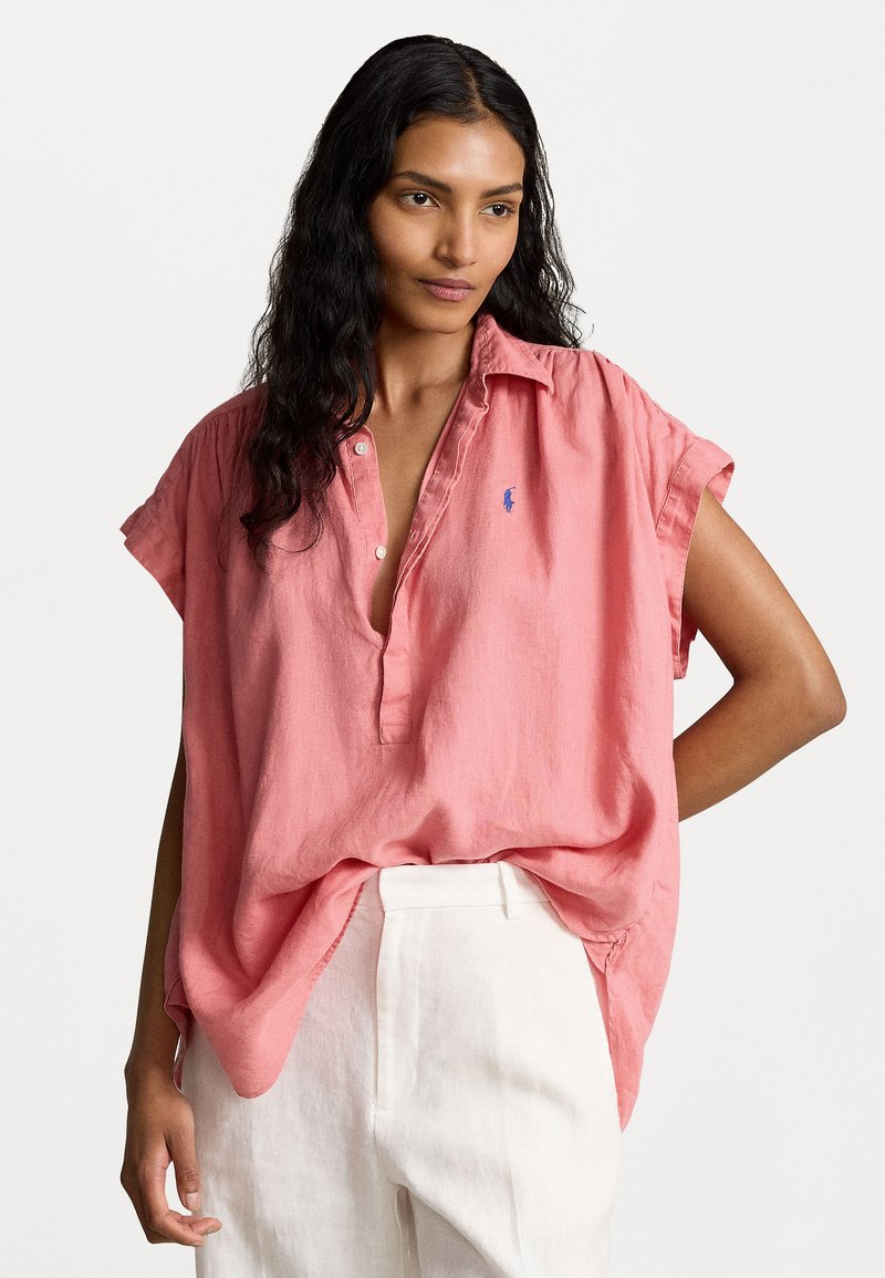 Polo Ralph Lauren LINEN POPOVER SHIRT - Bluse - dolce pink