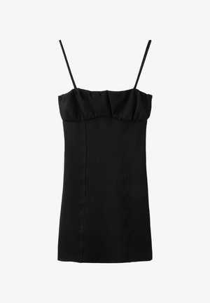 Stradivarius, SHORT BANDEAU DRESS - Vestito di maglina - black