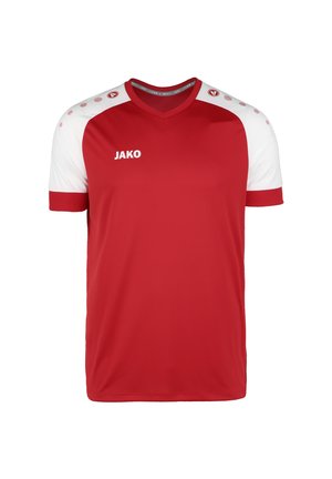 JAKO FUSSBALL - Sport T-Shirt - sportrot / weiss