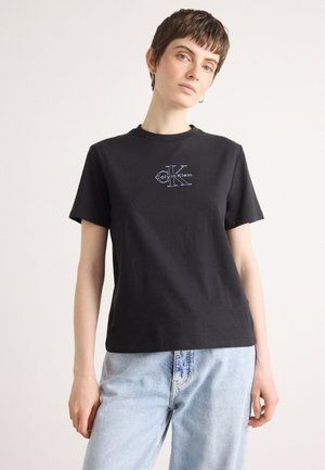 CLASSIC FIT TEE - Print T-shirt - black