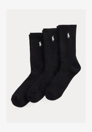 Polo Ralph Lauren CUSHIONED SPORT CREW SOCK 3-PACK - Zoknik - black