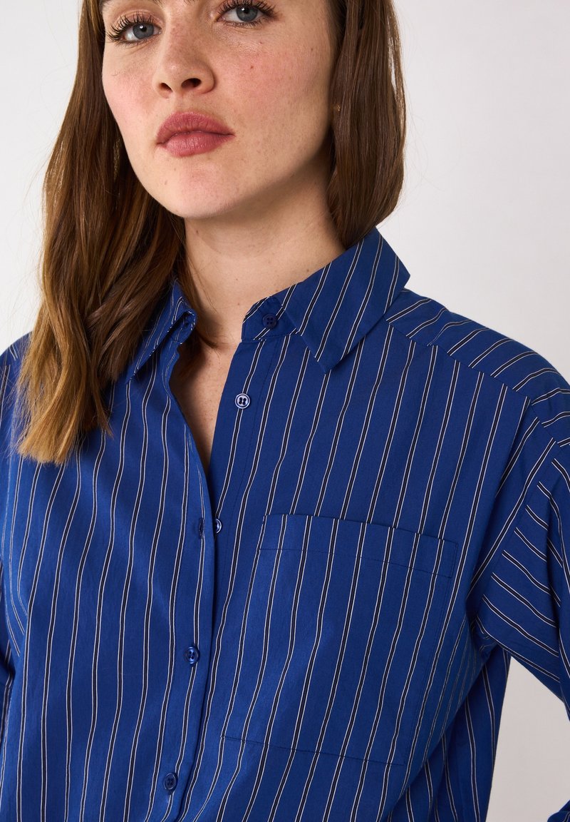 Chemisier Femme 123 Taille 42 - Jaune Pâle Et Bleu, Manches Courtes, Viscose, Neuf Sans étiquettes