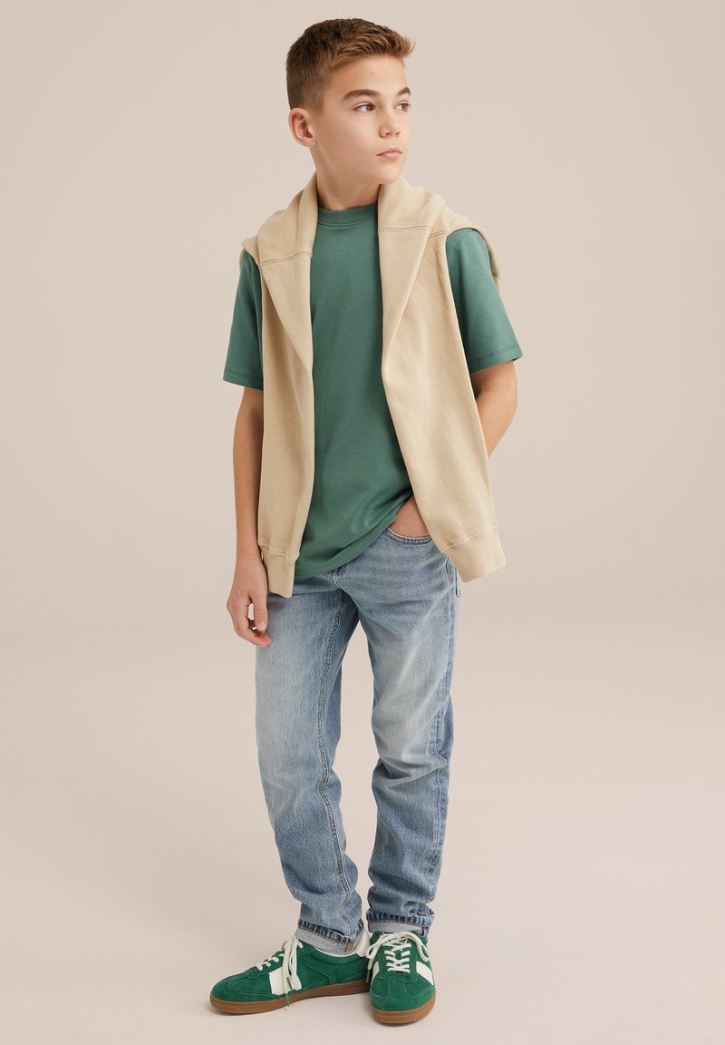 WE Fashion Paprasti marškinėliai - moss green