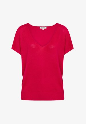 Morgan, V-NECK SHORT SLEEVES - Basic T-shirt - rose moyen