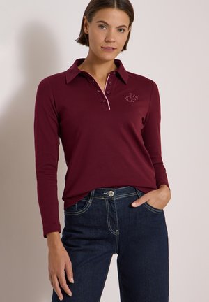 Cecil, LANGARM POLOSHIRT MIT KNÖPFEN - T-shirt à manches longues - red wine