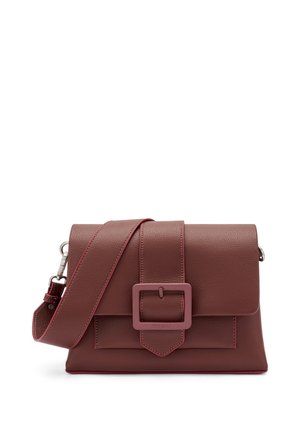 WITH BUCKLE - Bolso de mano - bordeaux