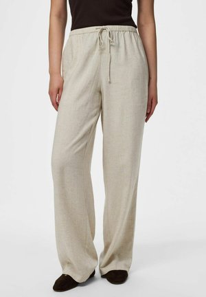 Pieces TROUSERS PCPIA LW TIE - Pantalon classique - birch
