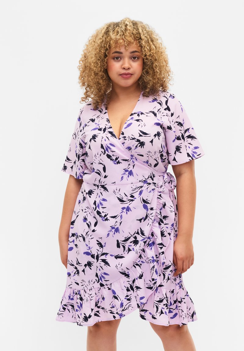 Tala 2 4 Wrap Dress Beetroot Purple Aop