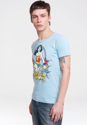 T-SHIRT WONDER WOMAN - Print T-shirt - hellblau